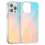 For iPhone 13 Pro Max Laser Engraved Texture MagSafe Phone Case(Vertical Stripes)