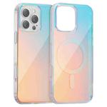 For iPhone 16 Pro Max Laser Engraved Texture MagSafe Phone Case(Red Light)