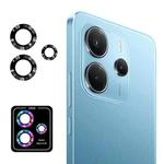 For Redmi Note 14 4G Global ENKAY Hat-Prince 9H Rear Camera Lens Aluminium Alloy Tempered Glass Film(Black)