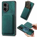 For Honor 300 Retro Leather Card Bag Magnetic Phone Case(Green)