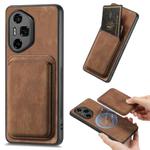 For Honor 300 Ultra Retro Leather Card Bag Magnetic Phone Case(Brown)
