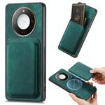 For Honor X60 5G Retro Leather Card Bag Magnetic Phone Case(Green)