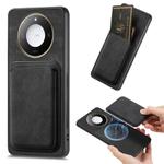 For Honor X60 Pro 5G Retro Leather Card Bag Magnetic Phone Case(Black)
