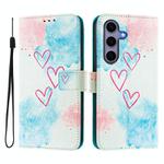 For Samsung Galaxy S25+ / S24+ 5G ENKAY Painted Leather Phone Case with Card Slots ＆ Holder(Love Pattern)