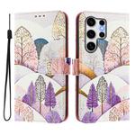 For Samsung Galaxy S25 Ultra 5G ENKAY Painted Leather Phone Case with Card Slots ＆ Holder(View Pattern)