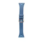 For Honor Watch ES 20mm Heart-Shaped Embossed Leather Watch Band(Cornflower Blue)