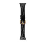 For  Amazfit Active 20mm Heart-Shaped Embossed Leather Watch Band(Black)