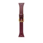 For  Amazfit Active 20mm Heart-Shaped Embossed Leather Watch Band(Wine Red)