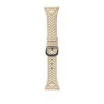 For  Amazfit Active 20mm Heart-Shaped Embossed Leather Watch Band(Apricot)
