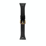 For Garmin Forerunner 165 20mm Heart-Shaped Embossed Leather Watch Band(Black)