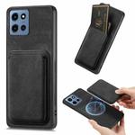 For Motorola Moto G 5G 2025 Retro Leather Card Bag Magnetic Phone Case(Black)