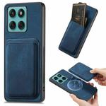 For Motorola Moto Edge 60 Fusion Retro Leather Card Bag Magnetic Phone Case(Blue)