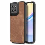 For Motorola Moto G Power 2025 5G Vintage Leather PC Back Cover Phone Case(Brown)