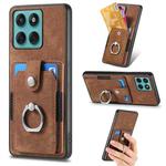 For Motorola Moto Edge 60 Fusion Retro Skin-feel Ring Card Wallet Phone Case(Brown)