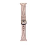 For COROS Pace 3 Heart-Shaped Embossed 22mm Leather Watch Band(Pink)