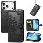 For iPhone 17 Pro Mandala Flower Embossed Leather Phone Case(Black)