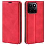 For Honor 200 Smart Retro-skin Magnetic Suction Leather Phone Case(Red)