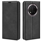 For Honor X9c Retro-skin Magnetic Suction Leather Phone Case(Black)