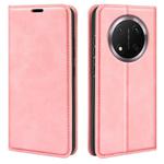 For Honor X9c Retro-skin Magnetic Suction Leather Phone Case(Pink)
