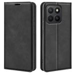 For Honor X8c Retro-skin Magnetic Suction Leather Phone Case(Black)