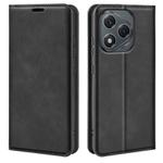 For Honor 400 Lite Global Retro-skin Magnetic Suction Leather Phone Case(Black)