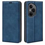 For Honor 400 Pro Global 160.8mm Retro-skin Magnetic Suction Leather Phone Case(Dark Blue)