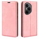 For Honor 400 Pro Global 160.8mm Retro-skin Magnetic Suction Leather Phone Case(Pink)