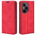 For Honor 400 Pro Global 160.8mm Retro-skin Magnetic Suction Leather Phone Case(Red)
