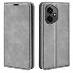 For Honor 400 Global Retro-skin Magnetic Suction Leather Phone Case(Grey)