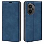 For Honor 400 Global Retro-skin Magnetic Suction Leather Phone Case(Dark Blue)