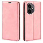For Honor 400 Global 156.5mm Retro-skin Magnetic Suction Leather Phone Case(Pink)