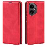 For Honor 400 Global 156.5mm Retro-skin Magnetic Suction Leather Phone Case(Red)