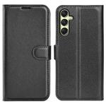 For Samsung Galaxy A16 5G Litchi Texture Horizontal Flip Leather Phone Case with Holder(Black)