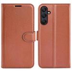 For Samsung Galaxy A26 5G Litchi Texture Horizontal Flip Leather Phone Case with Holder(Brown)