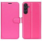 For Samsung Galaxy A26 5G Litchi Texture Horizontal Flip Leather Phone Case with Holder(Rose Red)