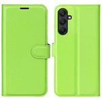 For Samsung Galaxy A26 5G Litchi Texture Horizontal Flip Leather Phone Case with Holder(Green)