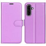 For Samsung Galaxy A36 Litchi Texture Horizontal Flip Leather Phone Case with Holder(Purple)