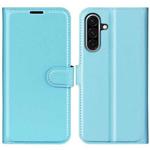 For Samsung Galaxy A36 Litchi Texture Horizontal Flip Leather Phone Case with Holder(Blue)