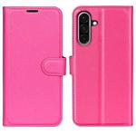 For Samsung Galaxy A36 Litchi Texture Horizontal Flip Leather Phone Case with Holder(Rose Red)
