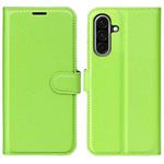 For Samsung Galaxy A36 Litchi Texture Horizontal Flip Leather Phone Case with Holder(Green)
