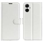 For Samsung Galaxy A06 5G Litchi Texture Horizontal Flip Leather Phone Case with Holder(White)