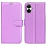 For Samsung Galaxy A06 5G Litchi Texture Horizontal Flip Leather Phone Case with Holder(Purple)