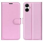 For Samsung Galaxy A06 5G Litchi Texture Horizontal Flip Leather Phone Case with Holder(Pink)