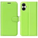 For Samsung Galaxy A06 5G Litchi Texture Horizontal Flip Leather Phone Case with Holder(Green)