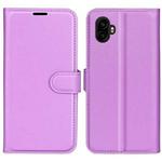 For Samsung Galaxy Xcover 7 Pro Litchi Texture Horizontal Flip Leather Phone Case with Holder(Purple)