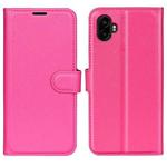 For Samsung Galaxy Xcover 7 Pro Litchi Texture Horizontal Flip Leather Phone Case with Holder(Rose Red)