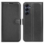 For Samsung Galaxy A17 5G Litchi Texture Horizontal Flip Leather Phone Case with Holder(Black)