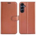 For Samsung Galaxy A17 5G Litchi Texture Horizontal Flip Leather Phone Case with Holder(Brown)