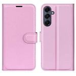 For Samsung Galaxy A17 5G Litchi Texture Horizontal Flip Leather Phone Case with Holder(Pink)