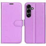 For Samsung Galaxy S25 FE 5G Litchi Texture Horizontal Flip Leather Phone Case with Holder(Purple)